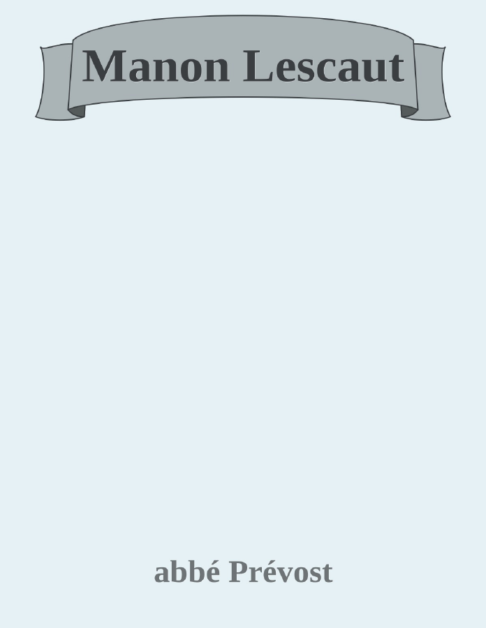 Couverture de Manon Lescaut