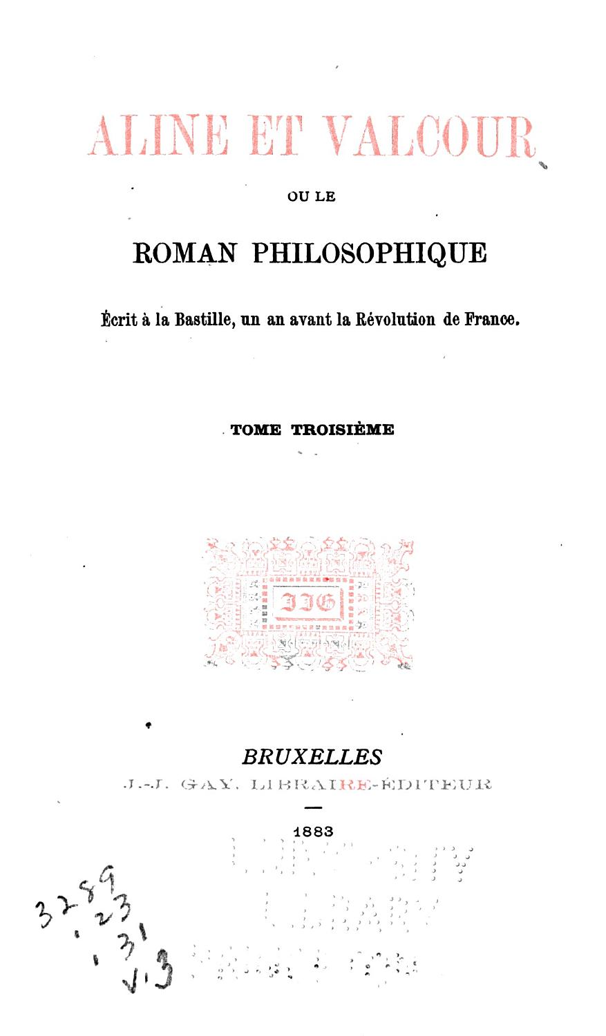 Couverture de Aline et Valcour, ou Le Roman Philosophique. Tome 2