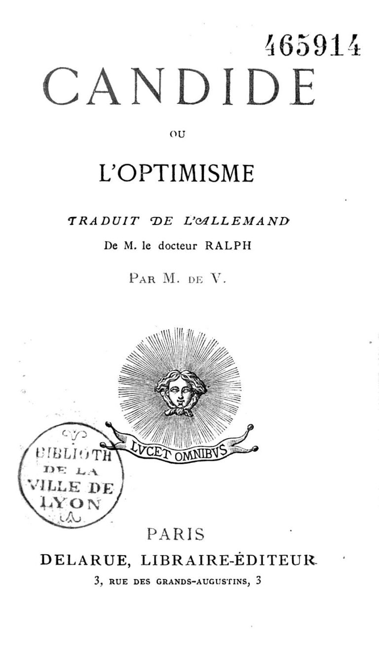 Couverture de Candide, ou l’optimisme