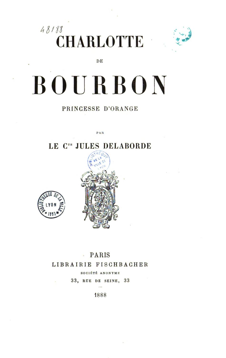 Couverture de Charlotte de Bourbon, princesse d&rsquo;Orange
