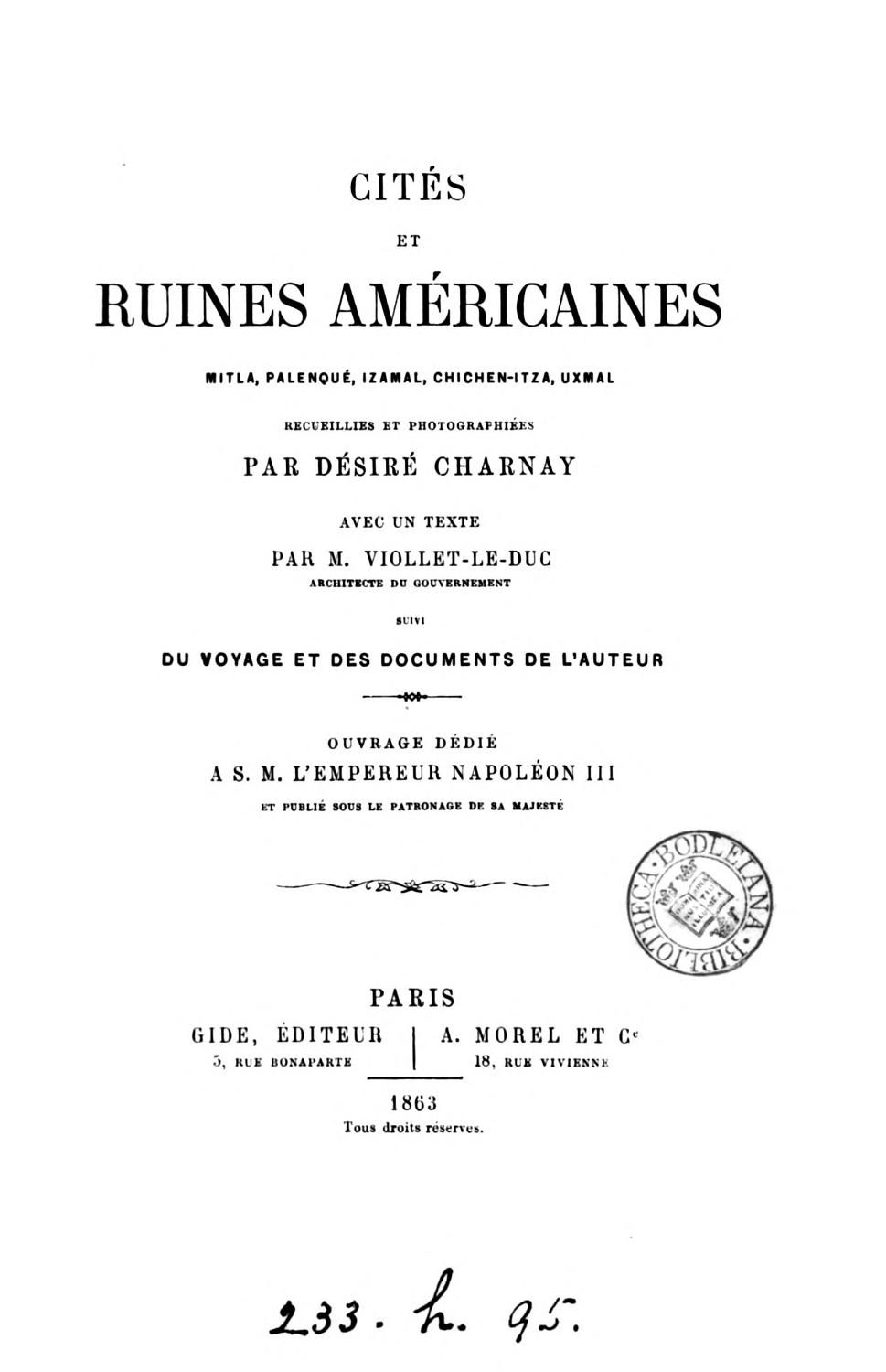 Couverture de Cités et ruines américaines: Mitla, Palenqué, Izamal, Chichen-Itza, Uxmal