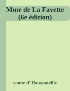 Couverture de Mme de La Fayette (6e édition)