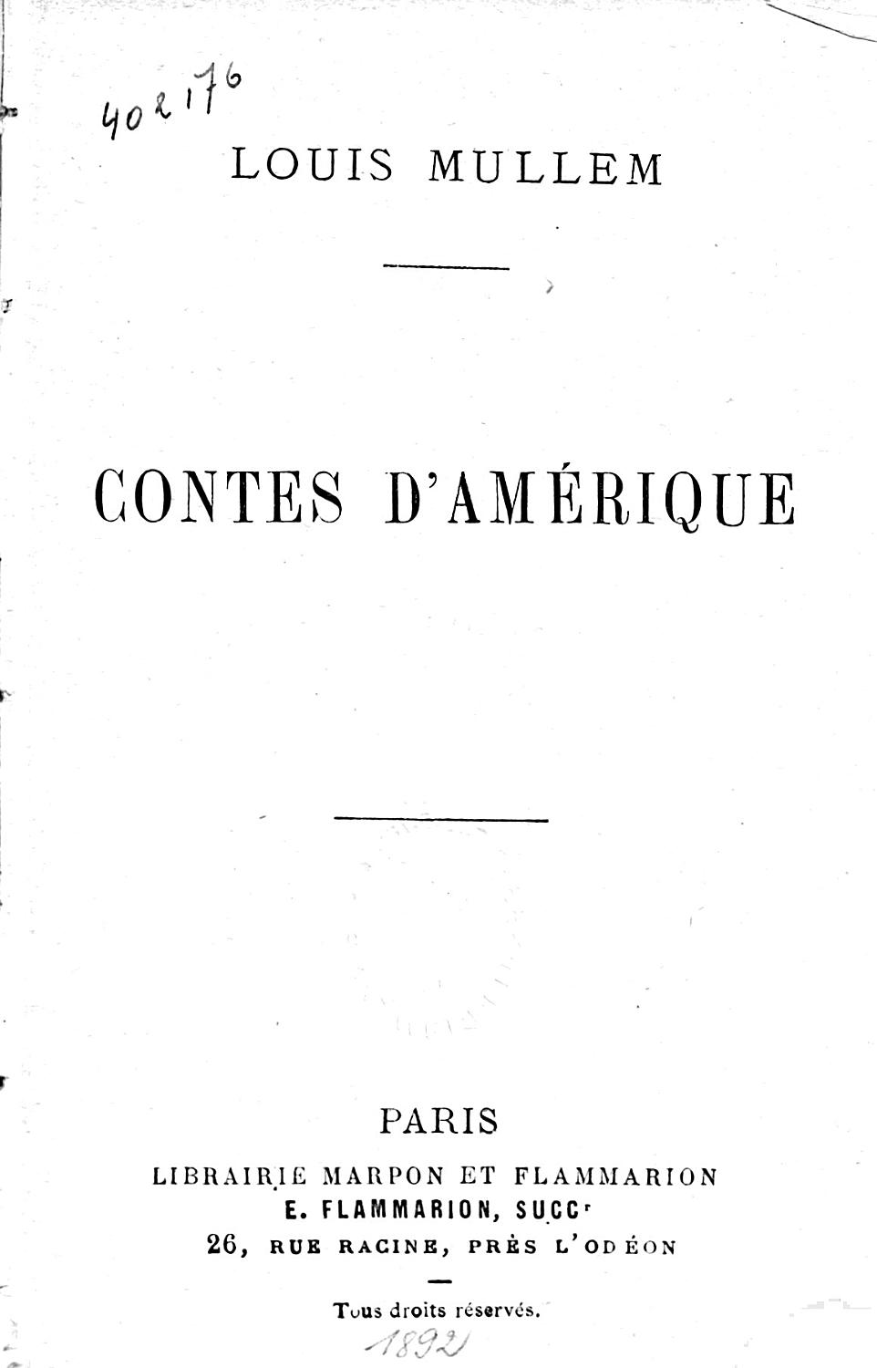 Couverture de Contes d&rsquo;Amérique