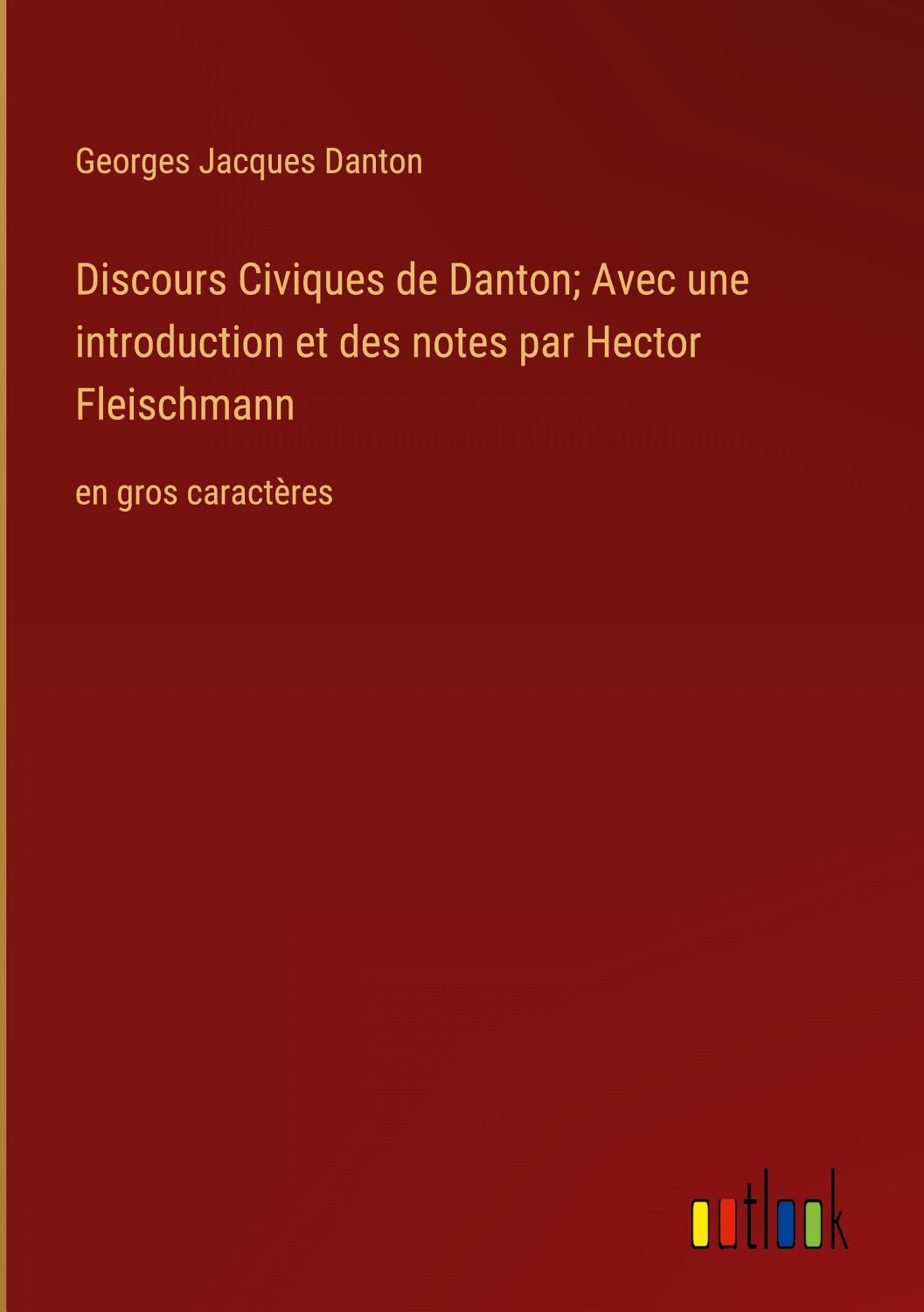 Couverture de Discours Civiques de Danton