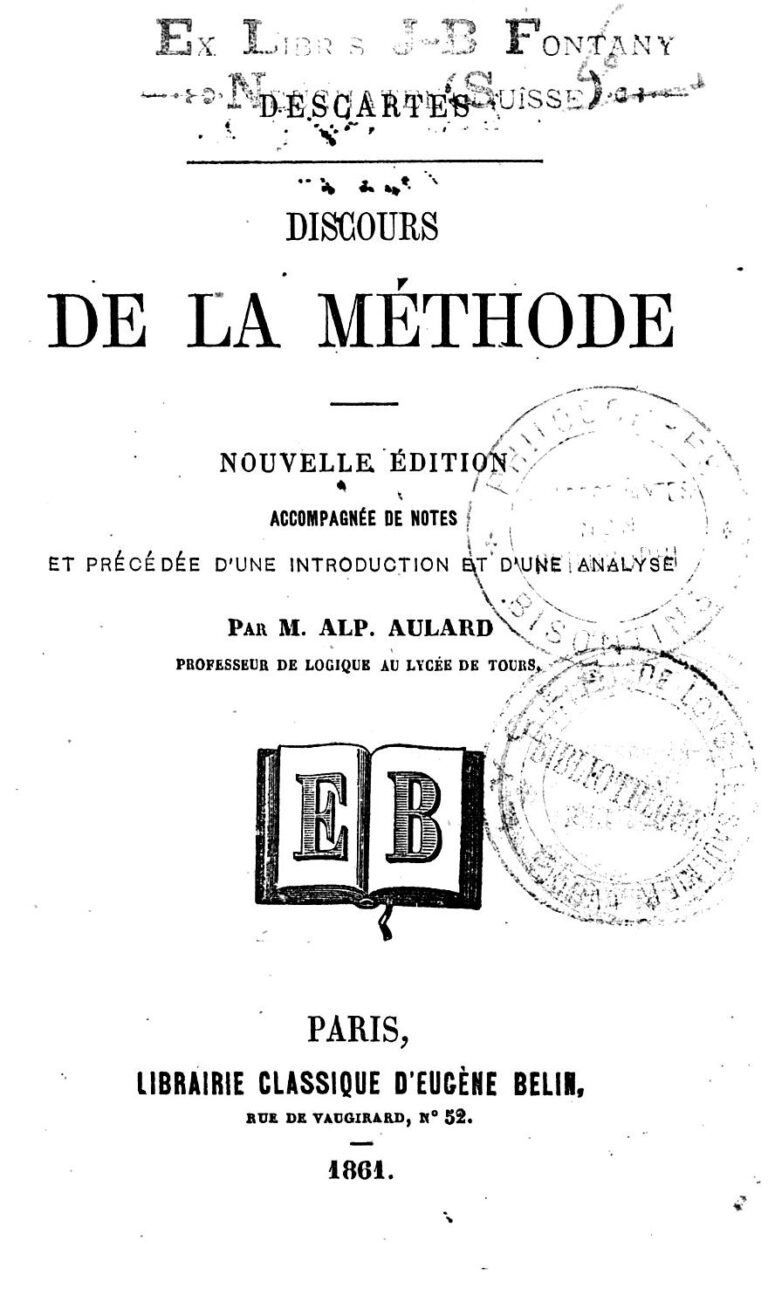 Couverture de Discours de la méthode