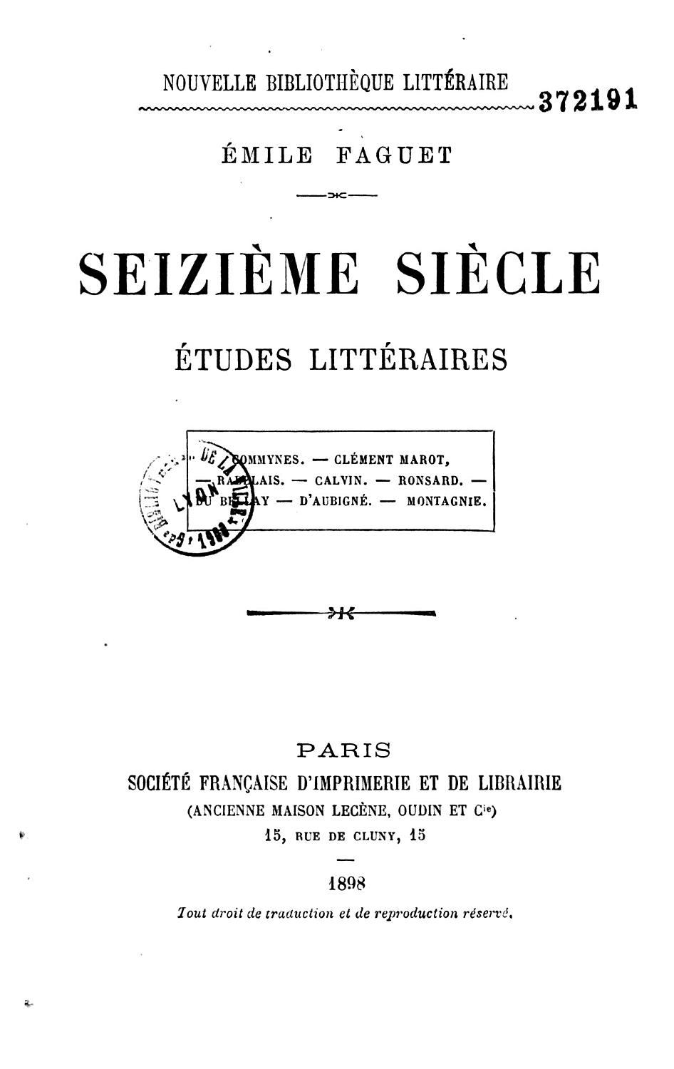 Couverture de Études Littéraires; dix-huitième siècle