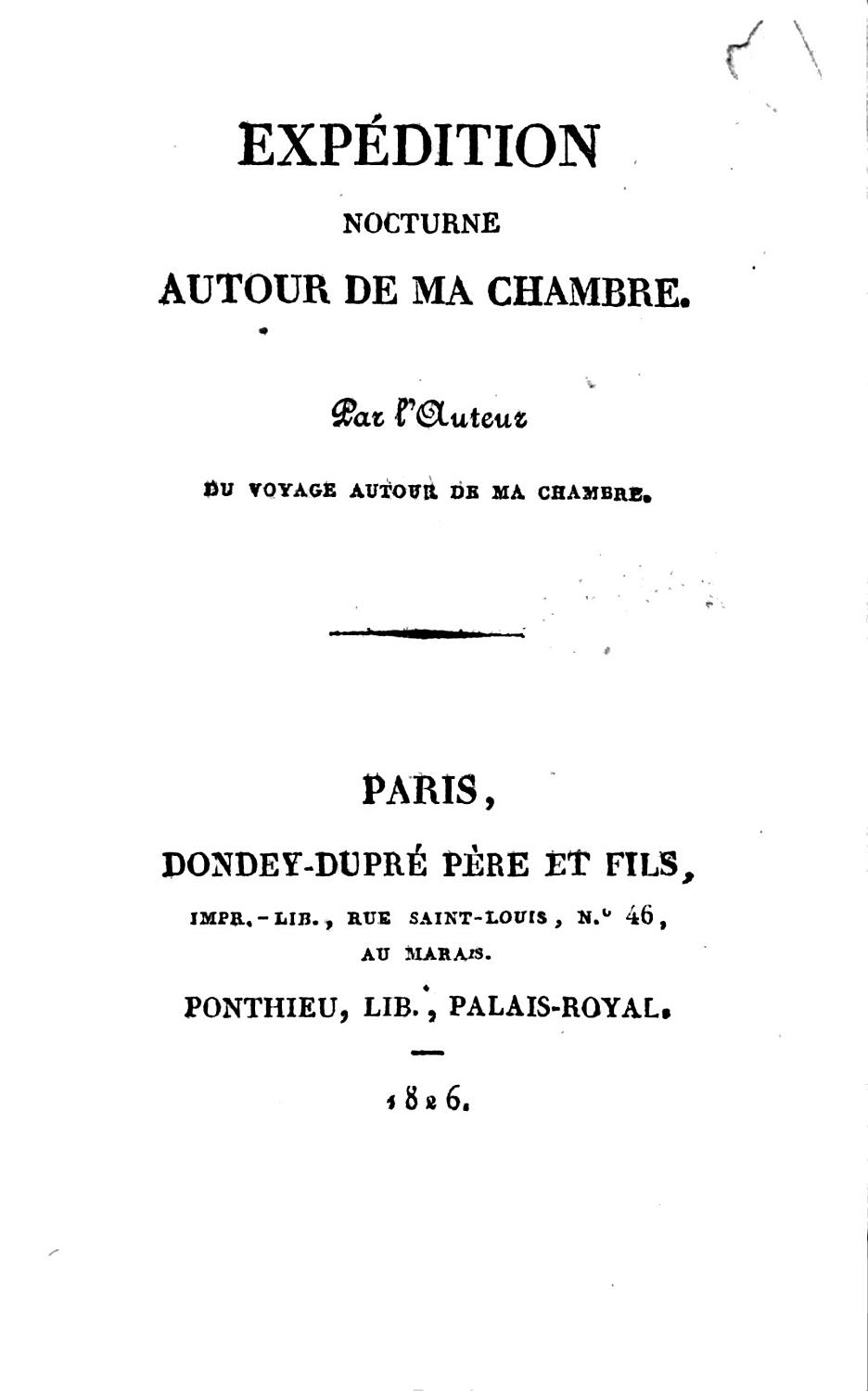 Couverture de Expédition nocturne autour de ma chambre