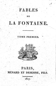 Couverture de Fables de La Fontaine. Tome Premier