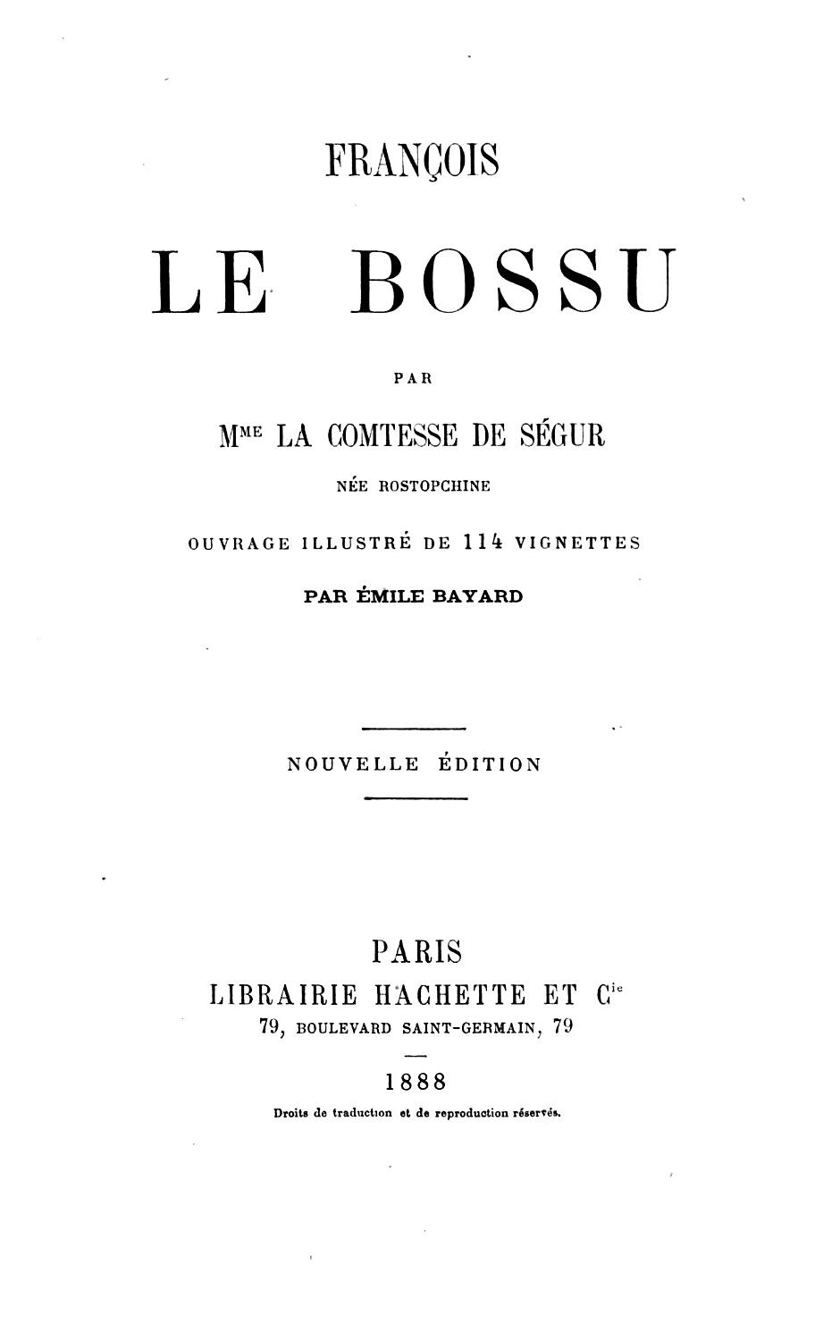 Couverture de François le Bossu