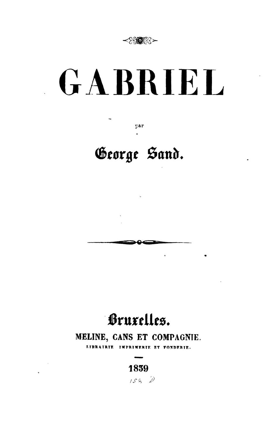 Couverture de Gabriel