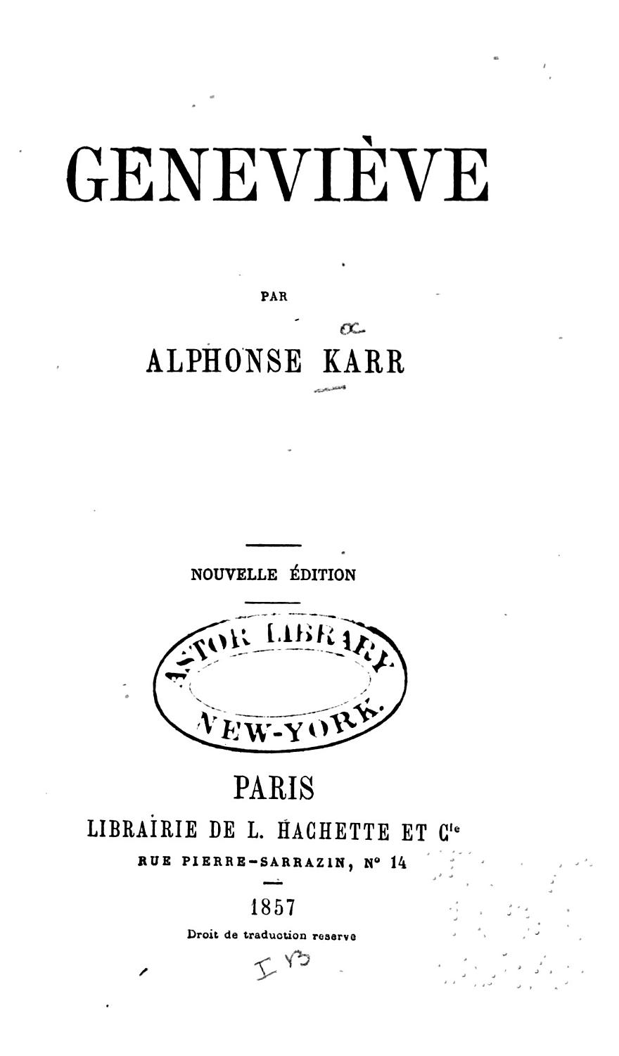 Couverture de Geneviève