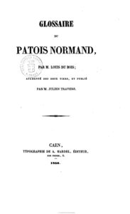 Couverture de Glossaire du patois normand