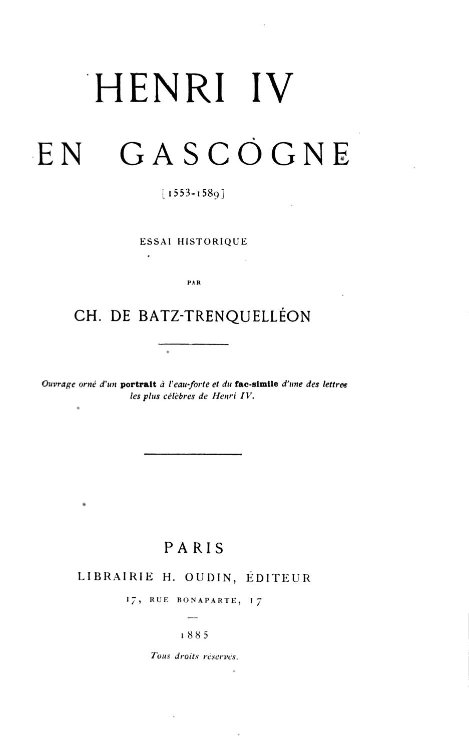 Couverture de Henri IV en Gascogne (1553-1589)