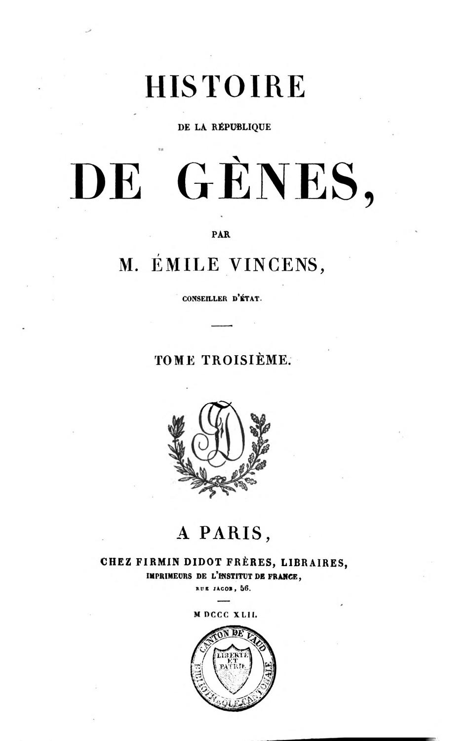 Couverture de Histoire de la République de Gênes