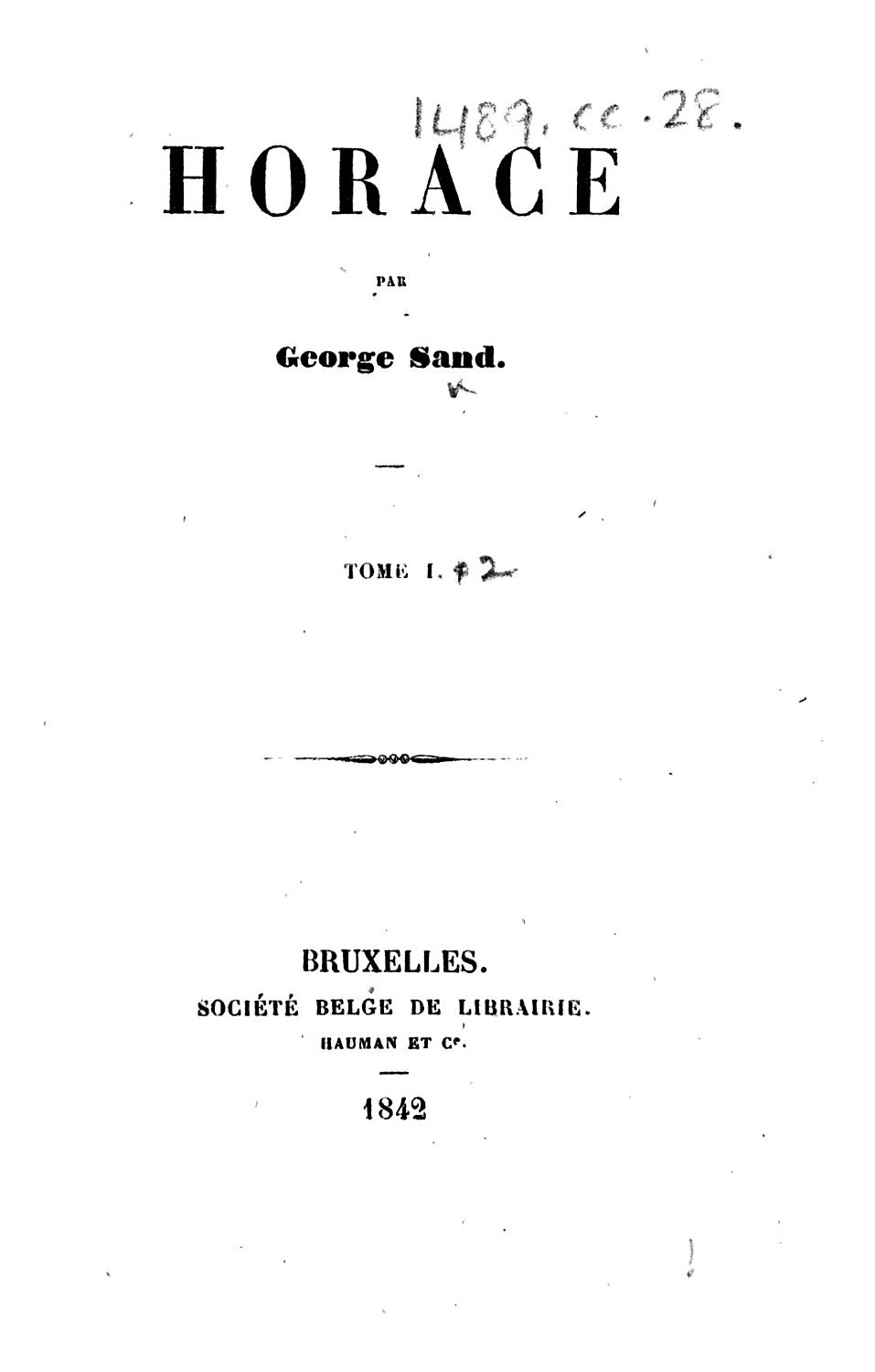 Couverture de Horace