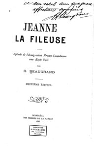 Couverture de Jeanne la Fileuse: Épisode de l&rsquo;Émigration Franco-Canadienne aux États-Unis