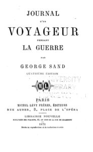 Couverture de Journal d&rsquo;un voyageur pendant la guerre