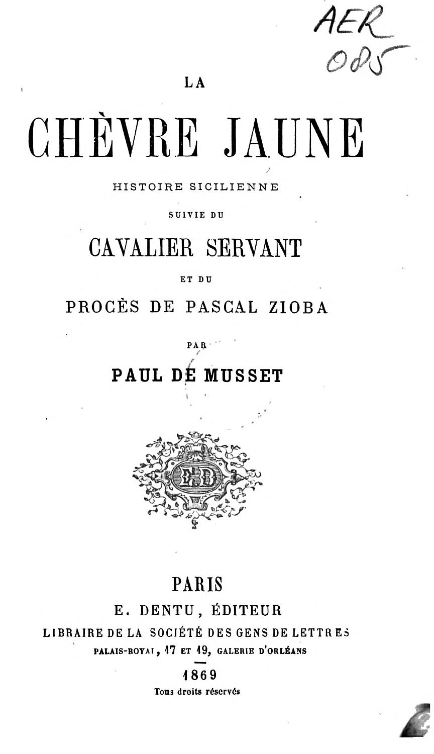 Couverture de La Chèvre Jaune