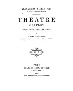 Couverture de La dame aux camélias