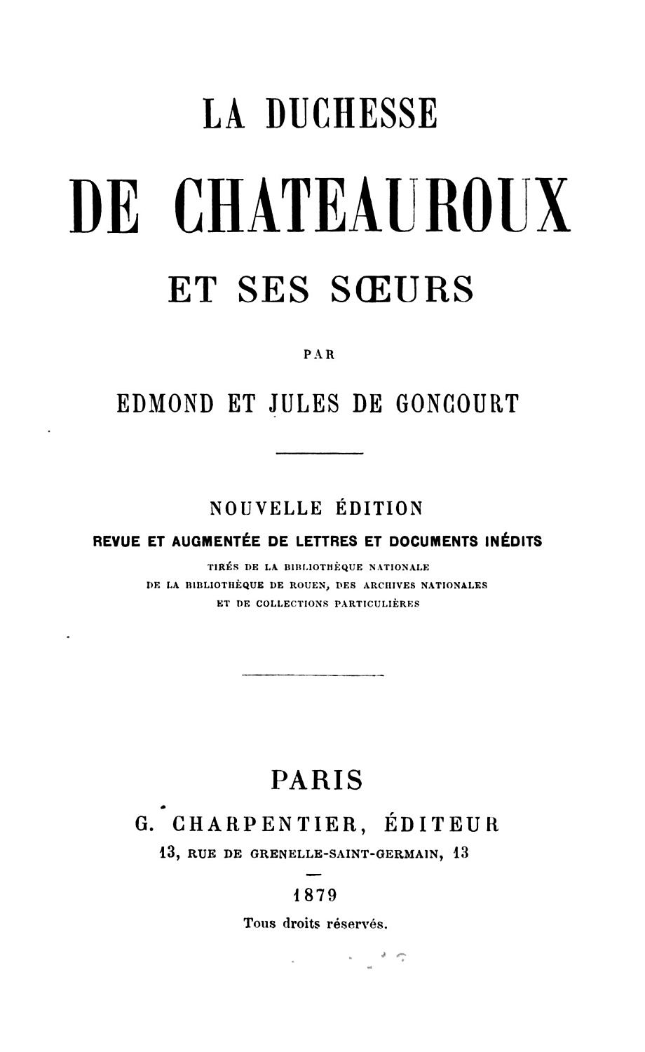 Couverture de La Duchesse de Châteauroux et ses soeurs