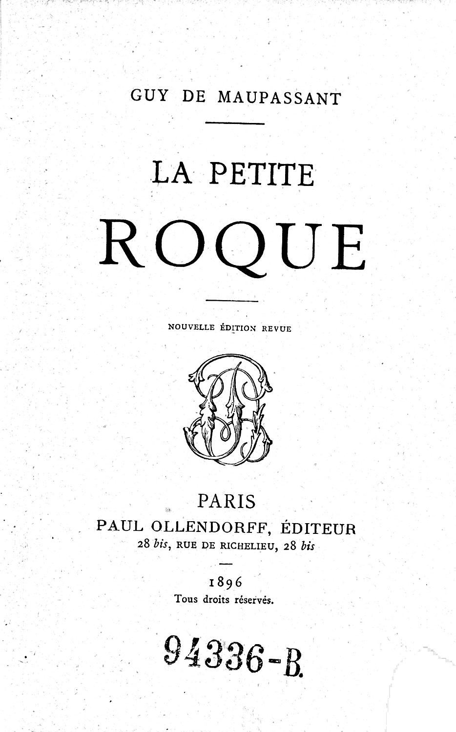 Couverture de La petite roque