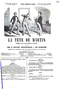 Couverture de La tête de Martin: Comédie en un acte