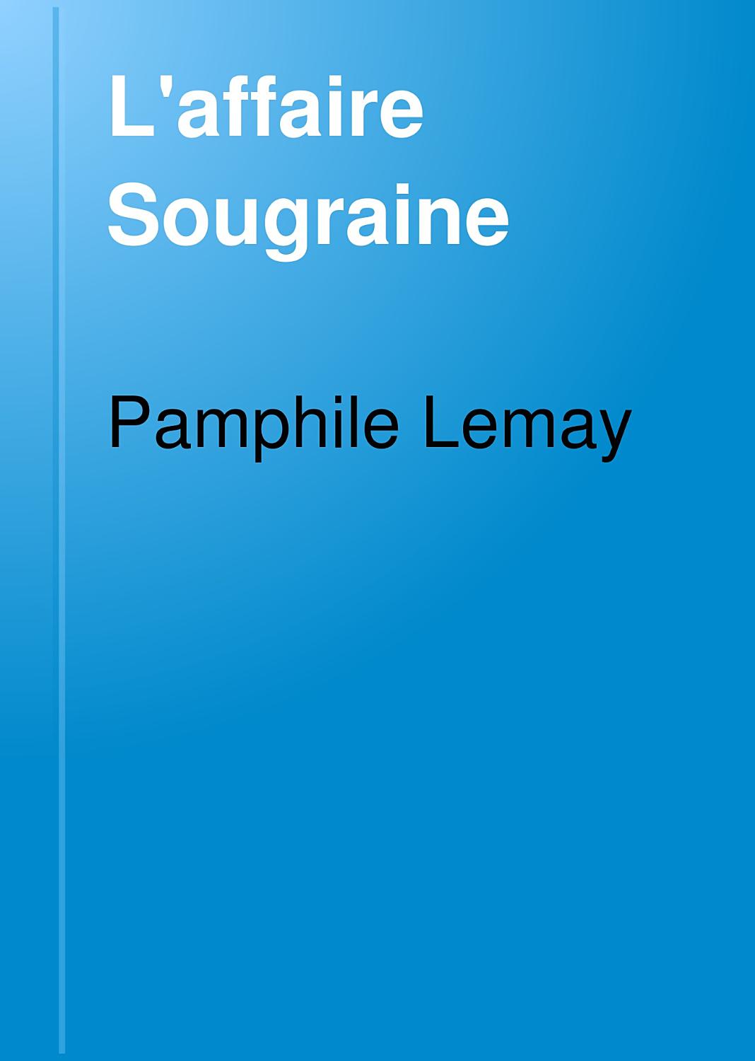 Couverture de L&rsquo;affaire Sougraine