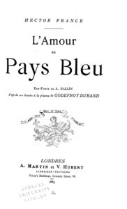 Couverture de L&rsquo;amour au pays bleu