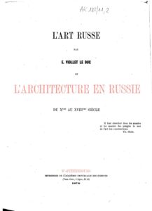Couverture de L&rsquo;art russe: Ses origines, ses éléments constitutifs, son apogée, son avenir