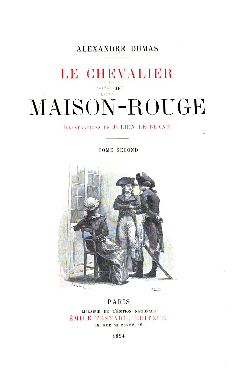 Couverture de Le chevalier de Maison-Rouge