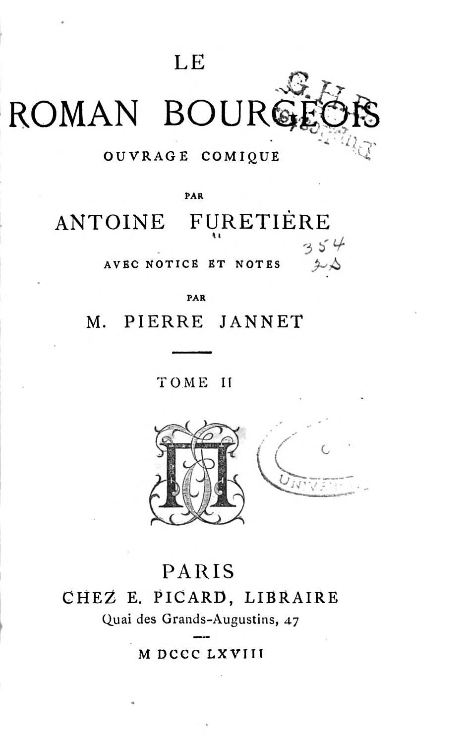 Couverture de Le roman bourgeois: Ouvrage comique