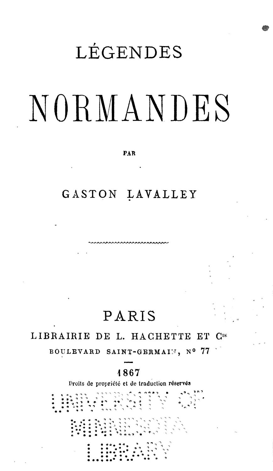 Couverture de Légendes Normandes