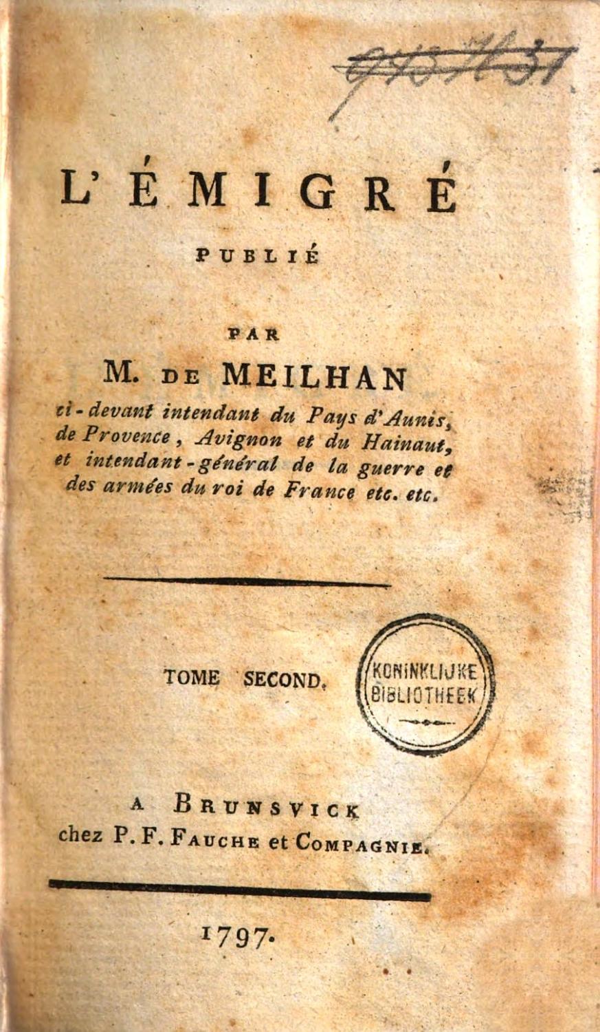 Couverture de L&rsquo;Émigré