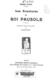 Couverture de Les aventures du roi Pausole