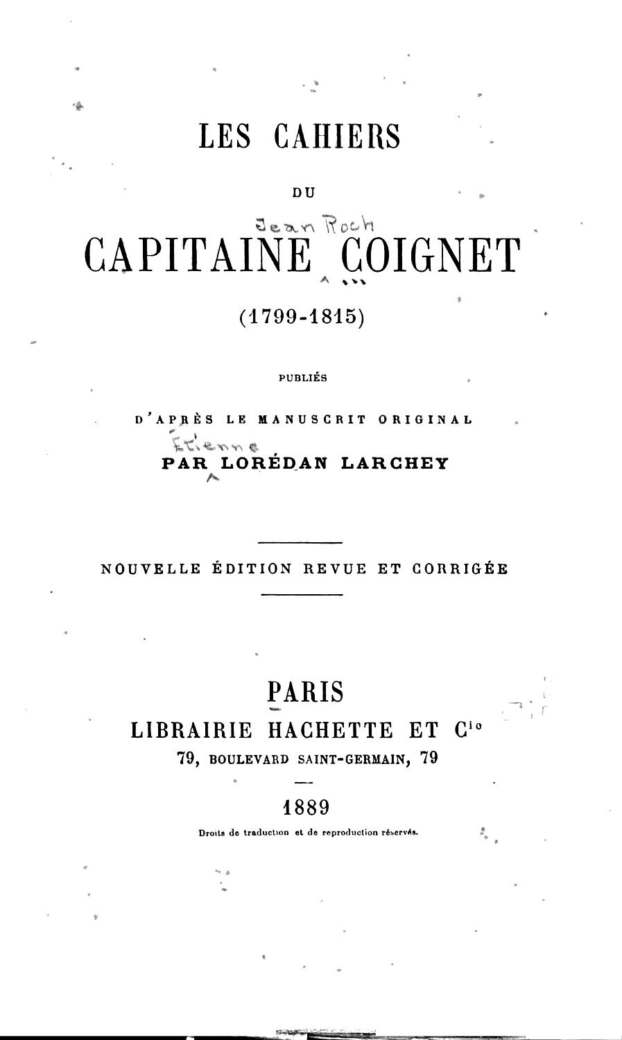 Couverture de Les cahiers du Capitaine Coignet (1799-1815)