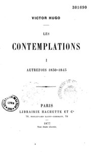 Couverture de Les contemplations: Autrefois, 1830-1843