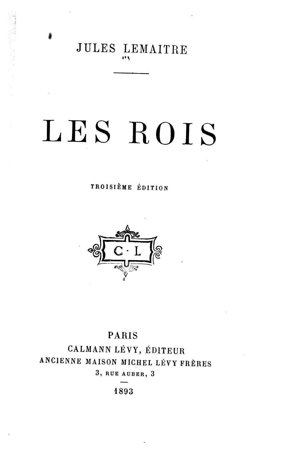 Couverture de Les Rois