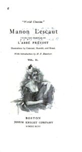 Couverture de Manon Lescaut