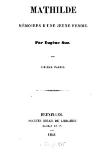 Couverture de Mathilde: mémoires d&rsquo;une jeune femme