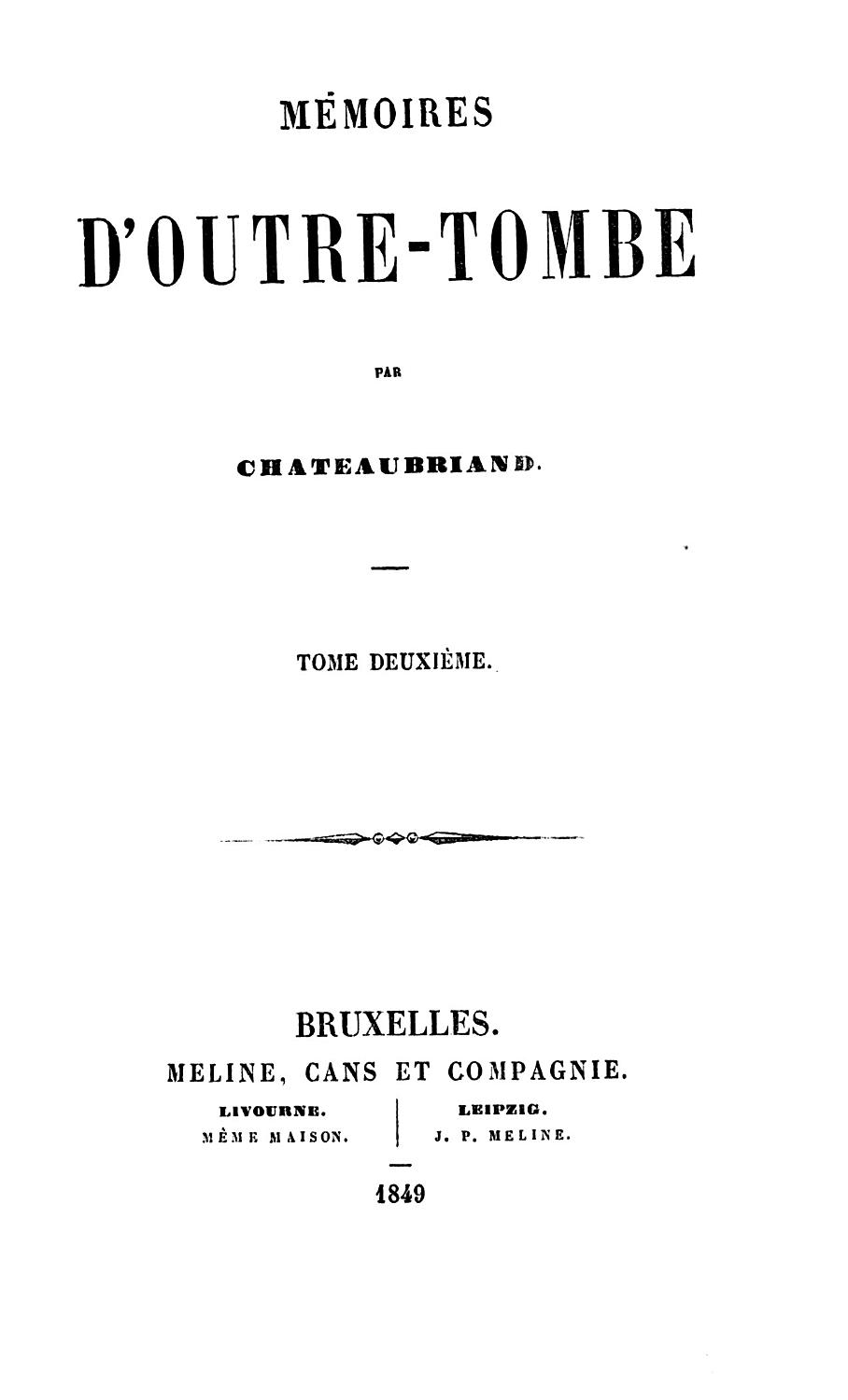 Couverture de Mémoires d&rsquo;Outre-Tombe, Tome 1