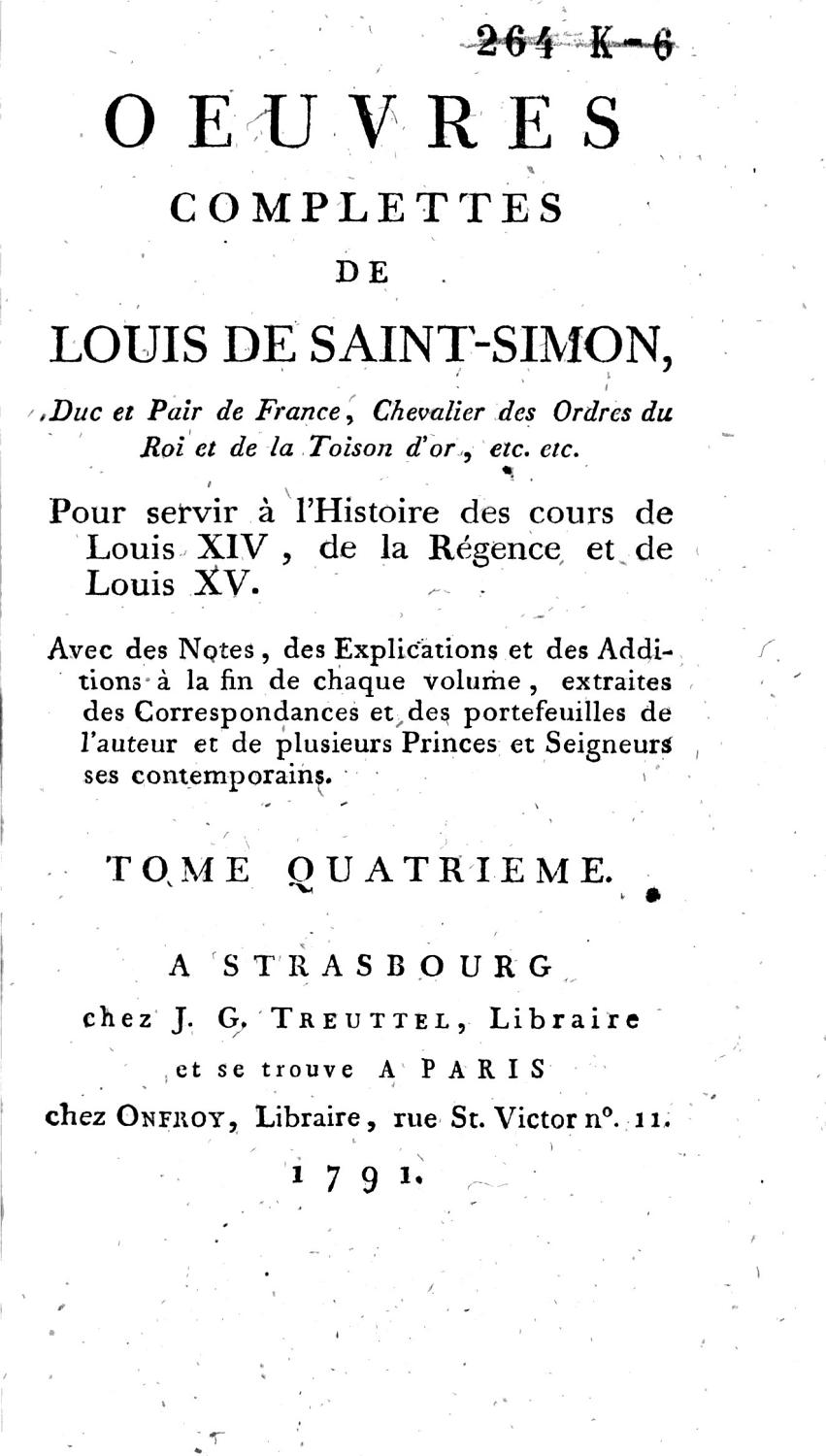 Couverture de Mémoires du duc de Saint-Simon
Siècle de Louis XIV, la régence, Louis XV