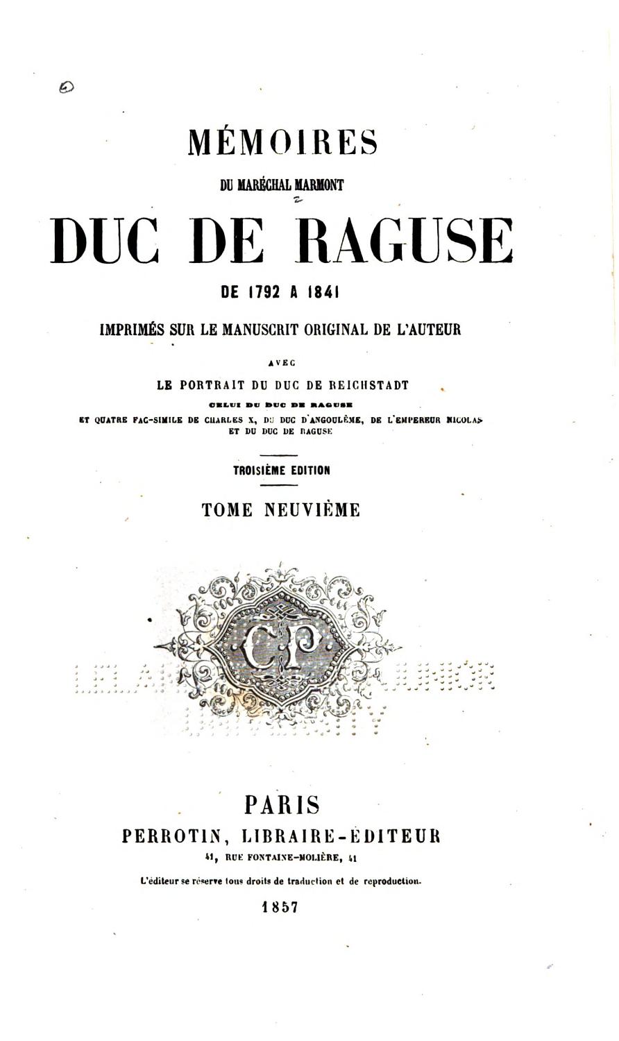 Couverture de Mémoires du maréchal Marmont, duc de Raguse (2/9)