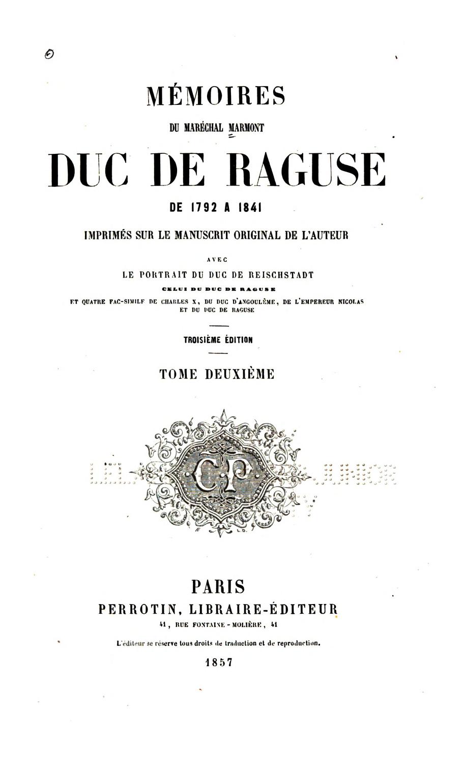 Couverture de Mémoires du maréchal Marmont, duc de Raguse (7/9)