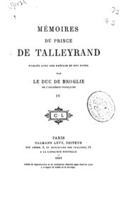 Couverture de Mémoires du prince de Talleyrand, Volume 1