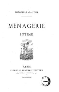 Couverture de Ménagerie intime