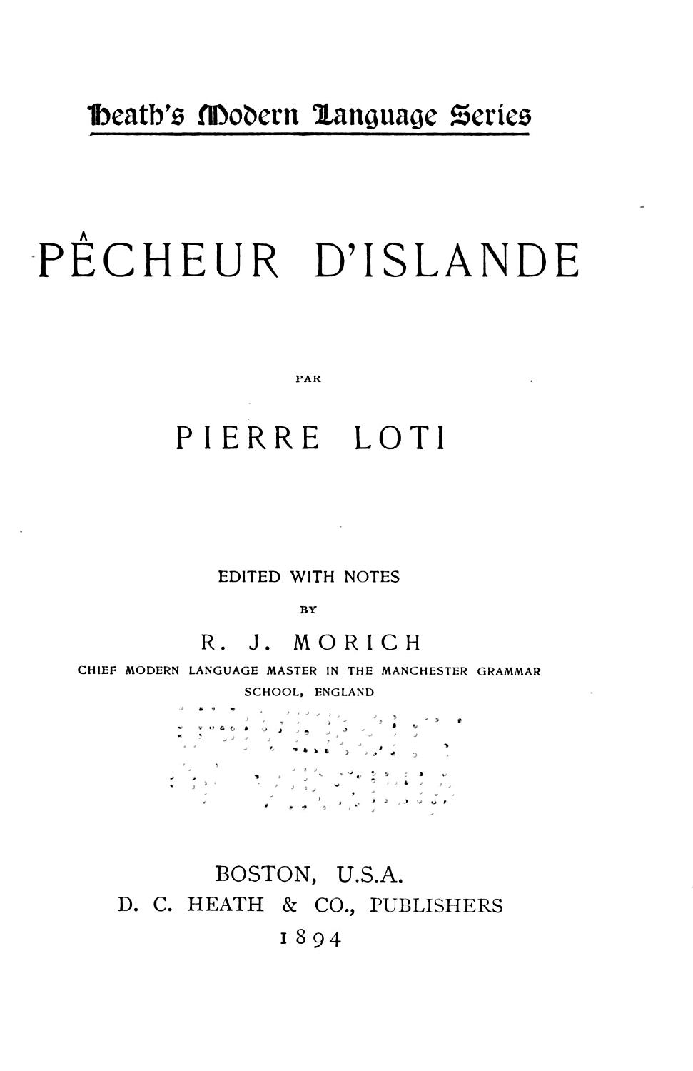 Couverture de Pêcheur d’Islande