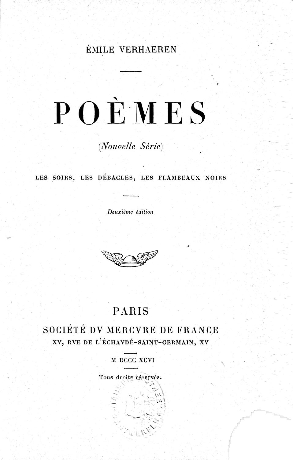 Couverture de Poèmes: Les bords de la route. Les Flamandes. Les Moines