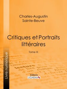 Couverture de Portraits littéraires, Tome III