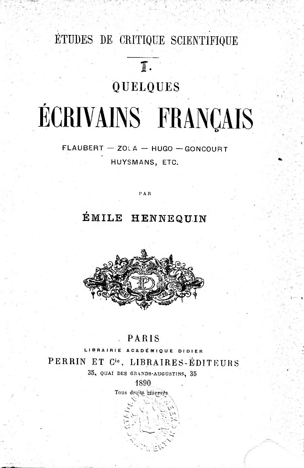 Couverture de Quelques écrivains français: Flaubert, Zola, Hugo, Goncourt, Huysmans, etc.