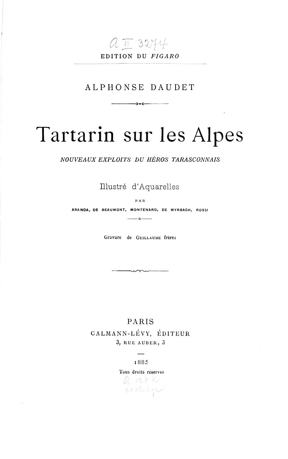 Couverture de Tartarin sur les Alpes